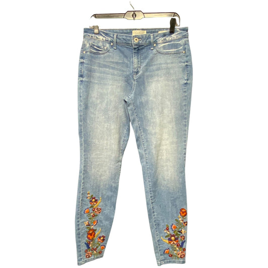 Jeans Skinny By Jessica Simpson In Floral Print, Size: 12