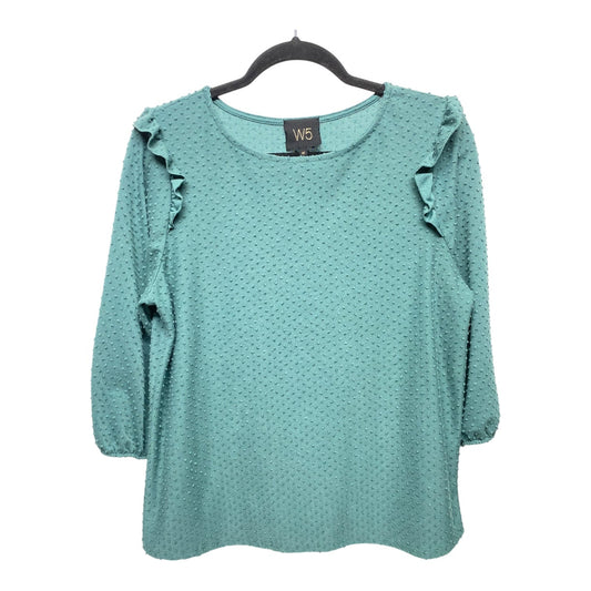 Top Long Sleeve By W5 In Green, Size: M