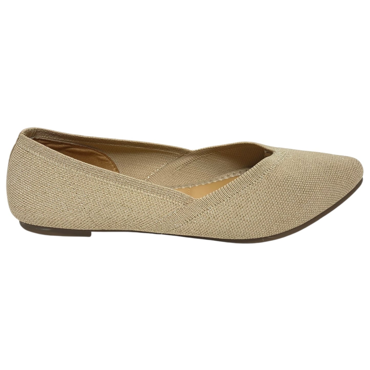 Shoes Flats By Kelly And Katie In Gold & Tan, Size: 8