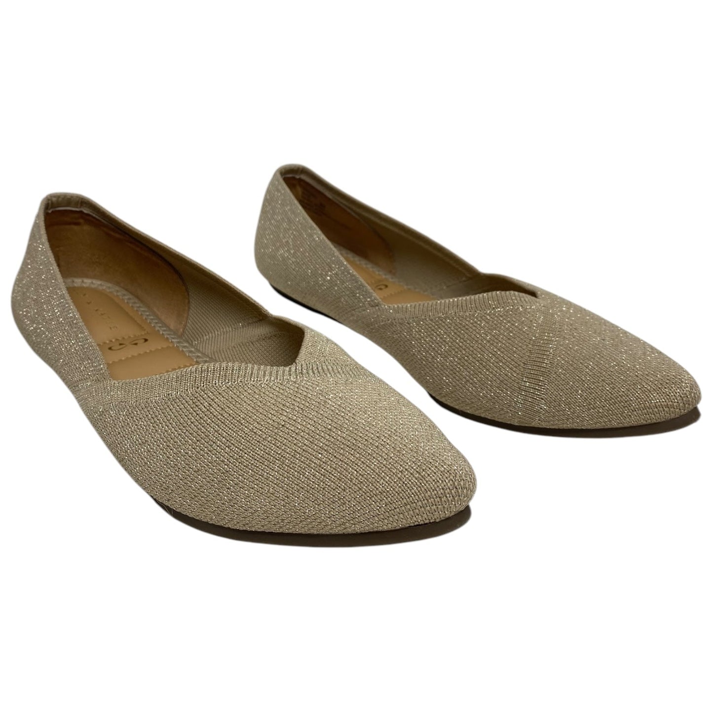 Shoes Flats By Kelly And Katie In Gold & Tan, Size: 8