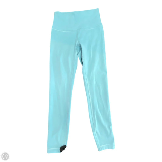 Athletic Leggings By Lululemon In Aqua, Size: 4