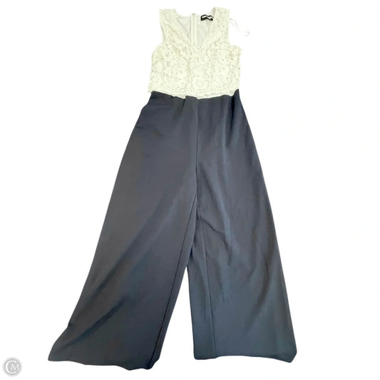 Jumpsuit Designer By Karl Lagerfeld In Blue & White, Size: 2