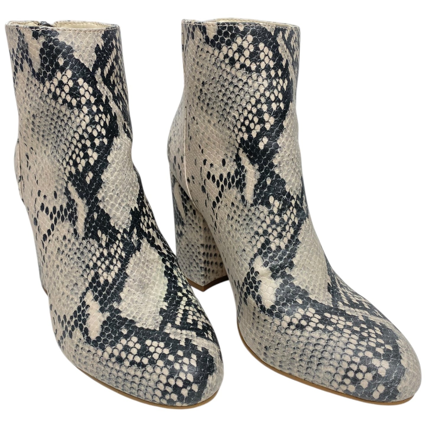 Boots Ankle Heels By Steve Madden In Snakeskin Print, Size: 7