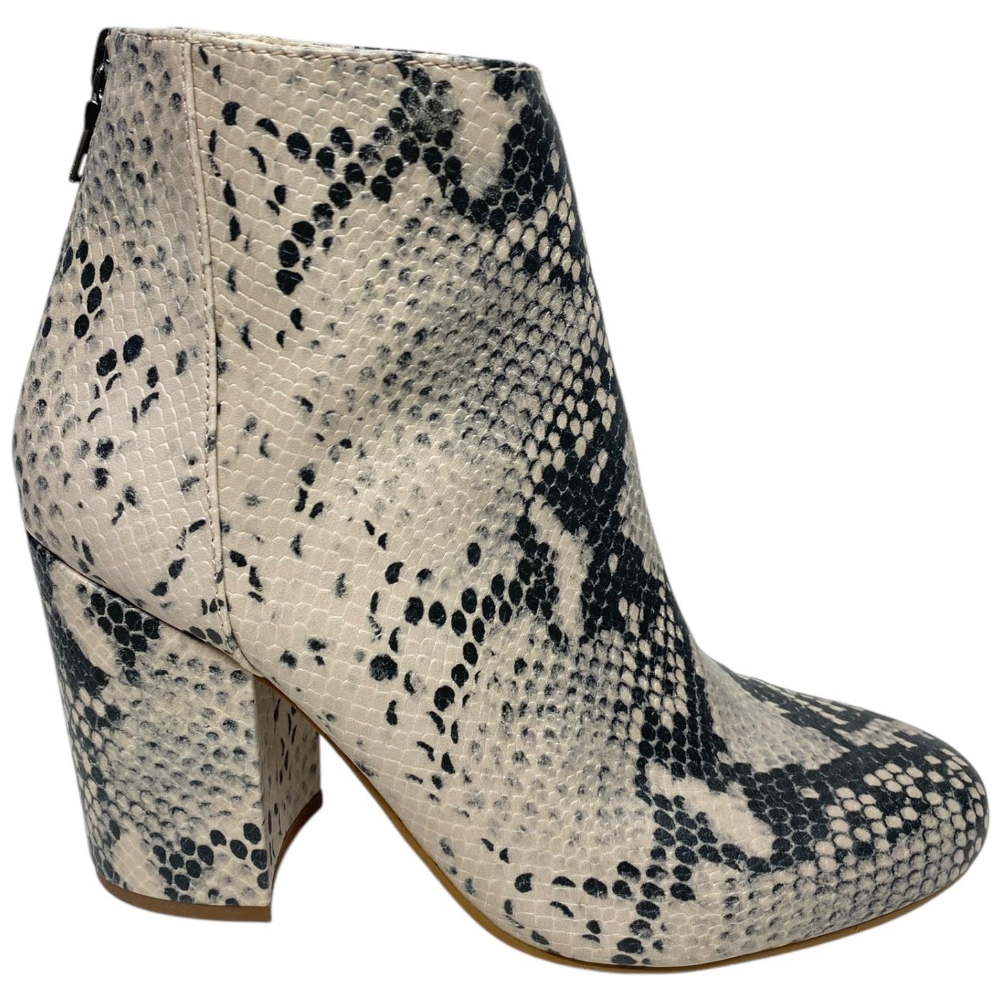 Boots Ankle Heels By Steve Madden In Snakeskin Print, Size: 7