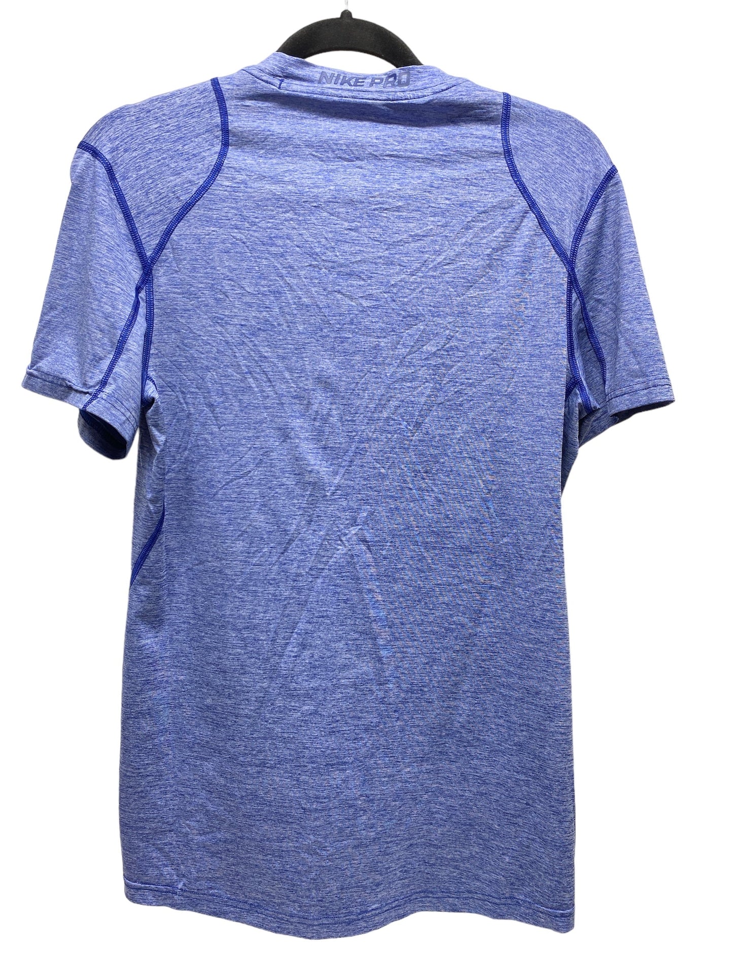 Athletic Top Short Sleeve By Nike In Blue, Size: S