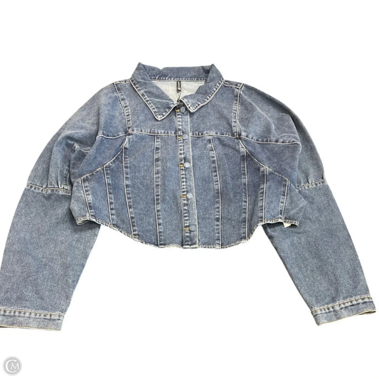 Jacket Denim By Pretty Little Thing In Blue Denim, Size: 4x