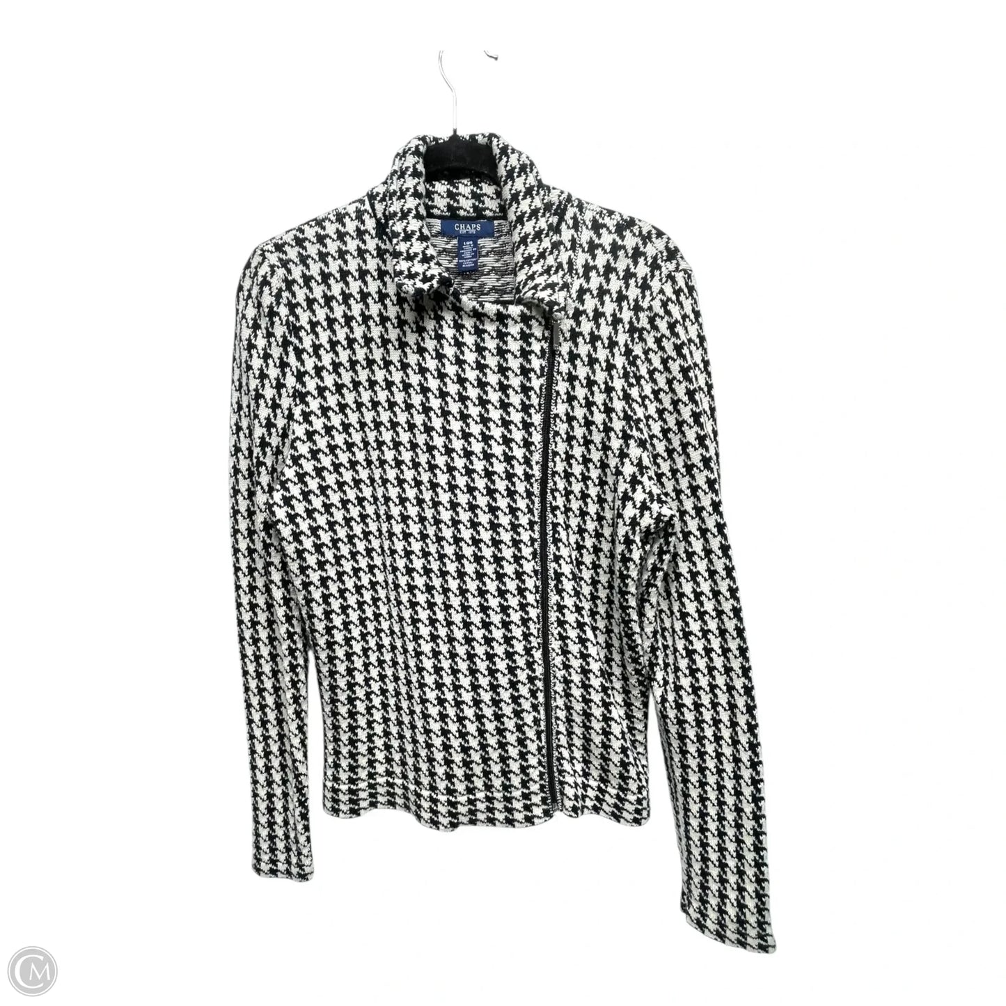 Jacket Other By Chaps In Black & Cream, Size: L