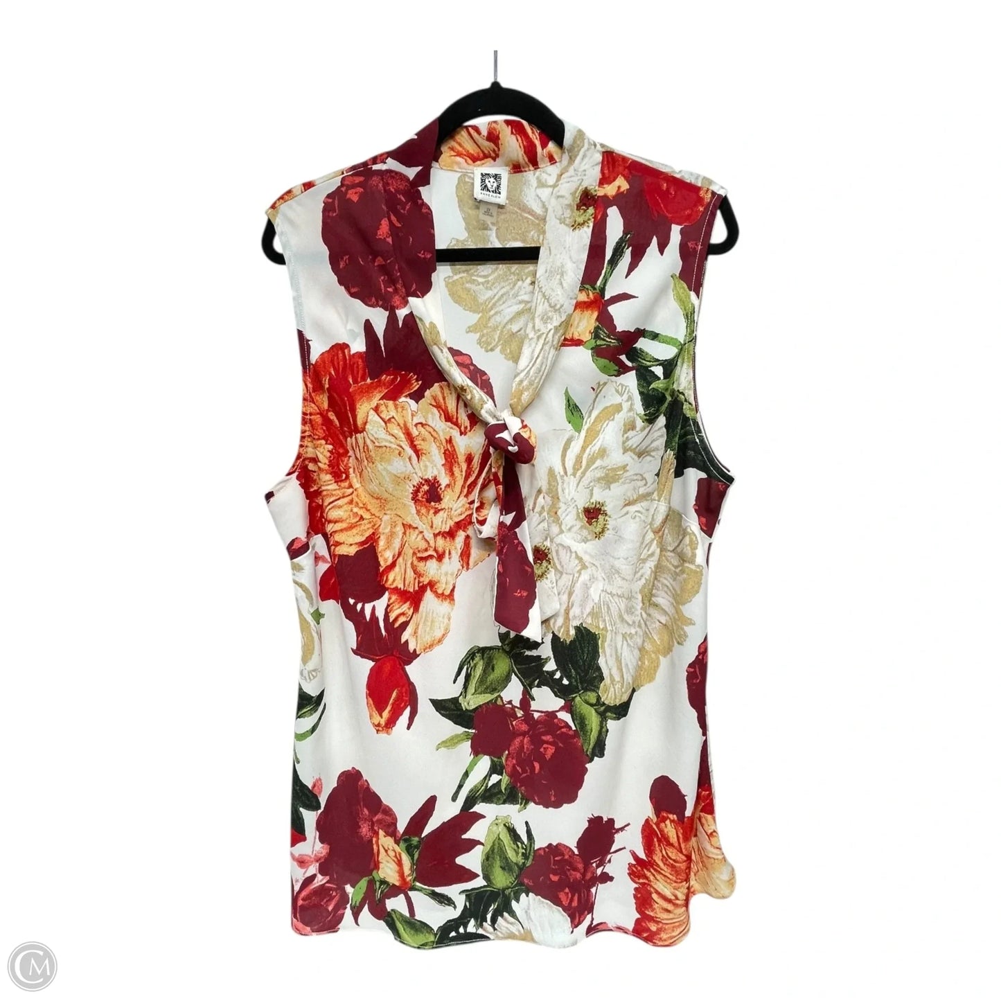 Top Sleeveless By Anne Klein In Floral Print, Size: 2x