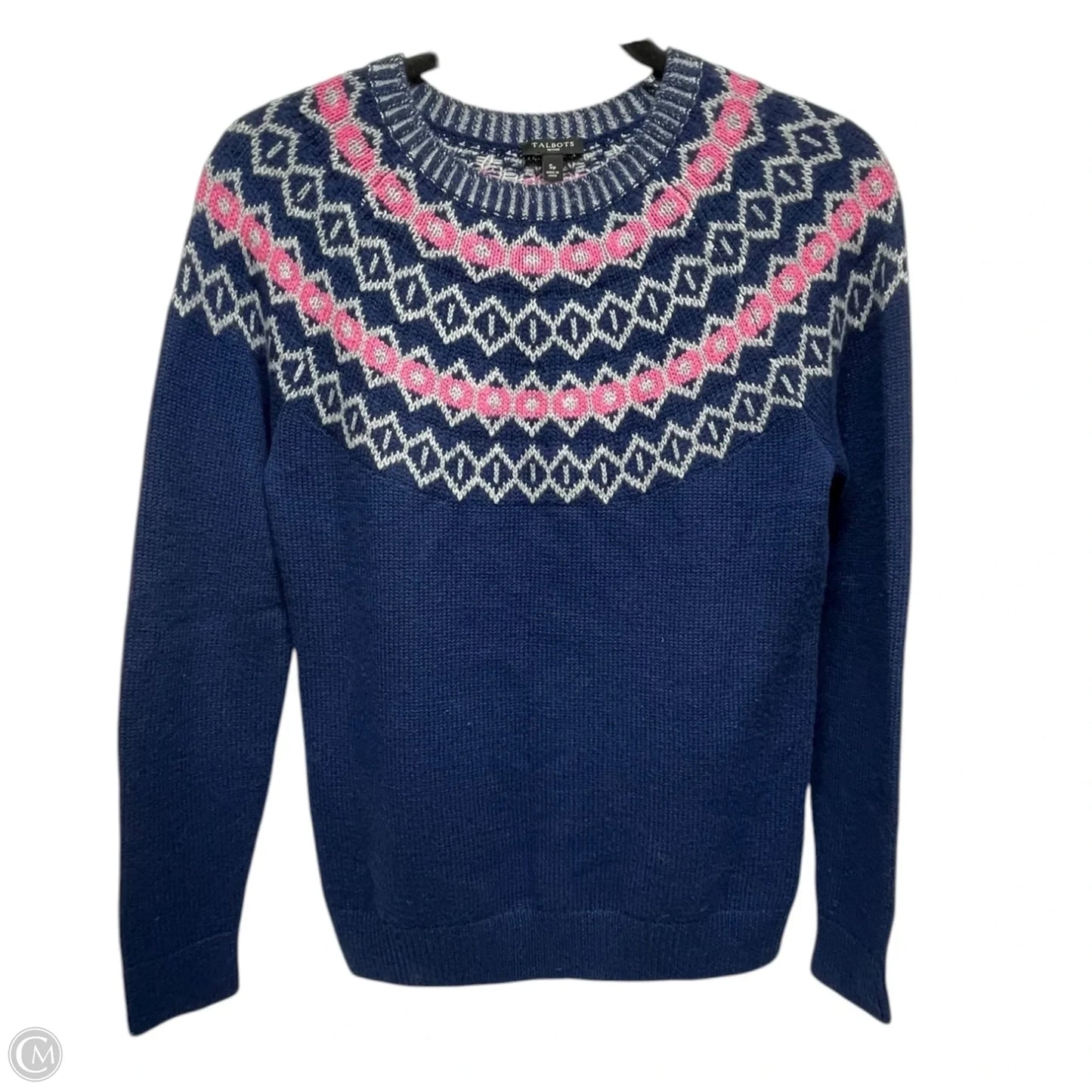 Sweater By Talbots In Blue & Pink, Size: Sp