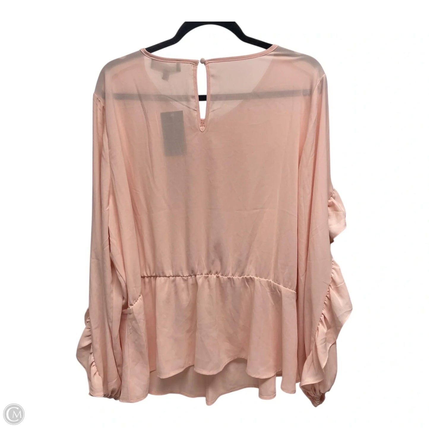 Top Long Sleeve By Eloquii In Pink, Size: 1x