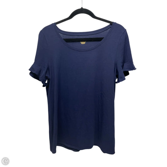 Top Short Sleeve Designer By Lilly Pulitzer In Blue, Size: L