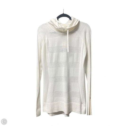Sweatshirt Hoodie By Calia In White, Size: M