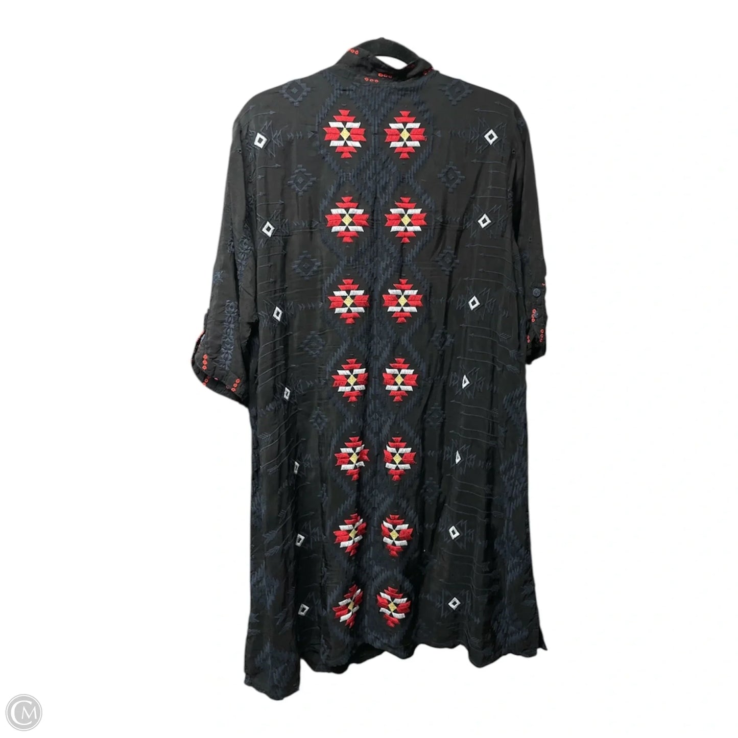 Dress Casual Short By Johnny Was In Black & Red, Size: M