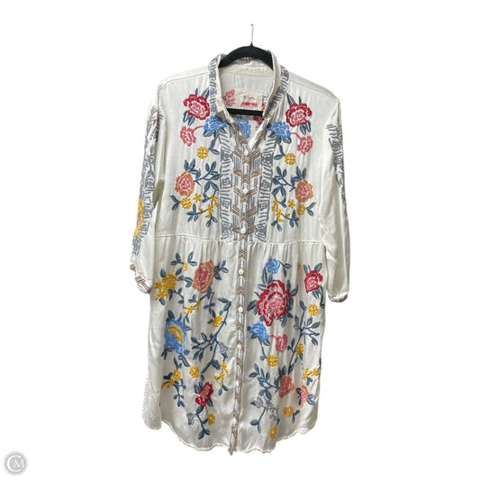 Dress Casual Short By Johnny Was In Floral Print, Size: M
