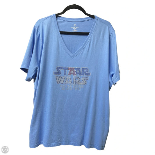 Top Short Sleeve Basic By Lands End In Blue, Size: 2x