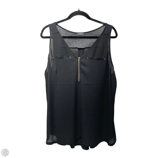 Top Sleeveless By Express In Black, Size: Xl