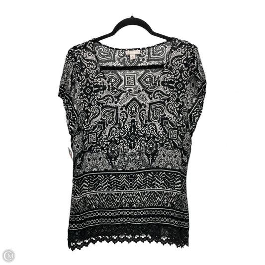 Top Sleeveless By Clothes Mentor In Black & White, Size: Xl