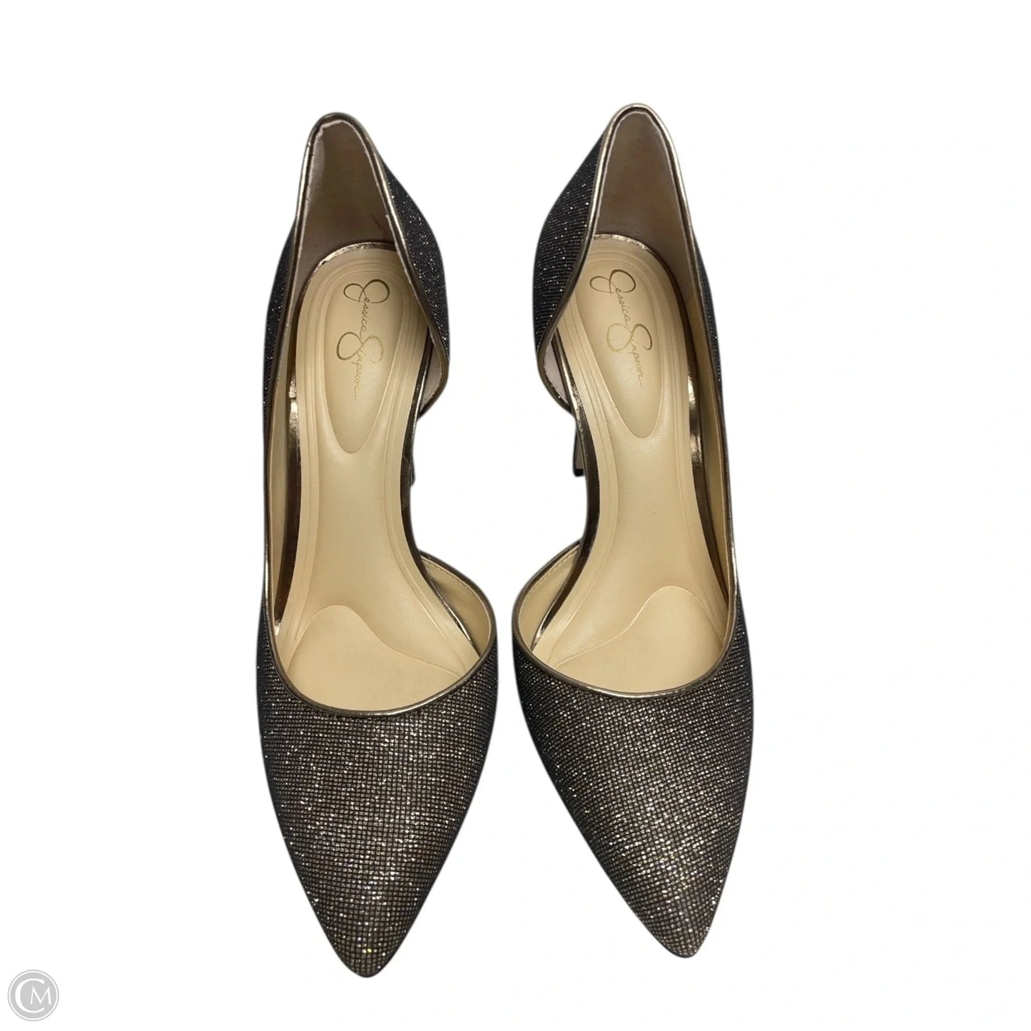 Shoes Heels Stiletto By Jessica Simpson In Gold, Size: 9