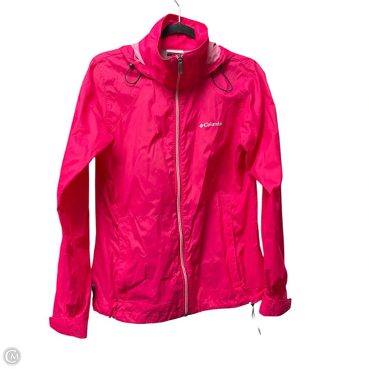 Jacket Windbreaker By Columbia In Pink, Size: M