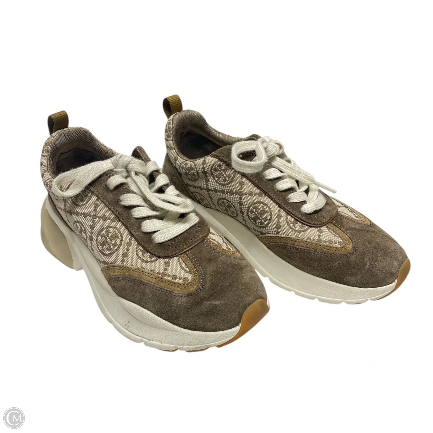 Shoes Designer By Tory Burch In Tan & White, Size: 6.5