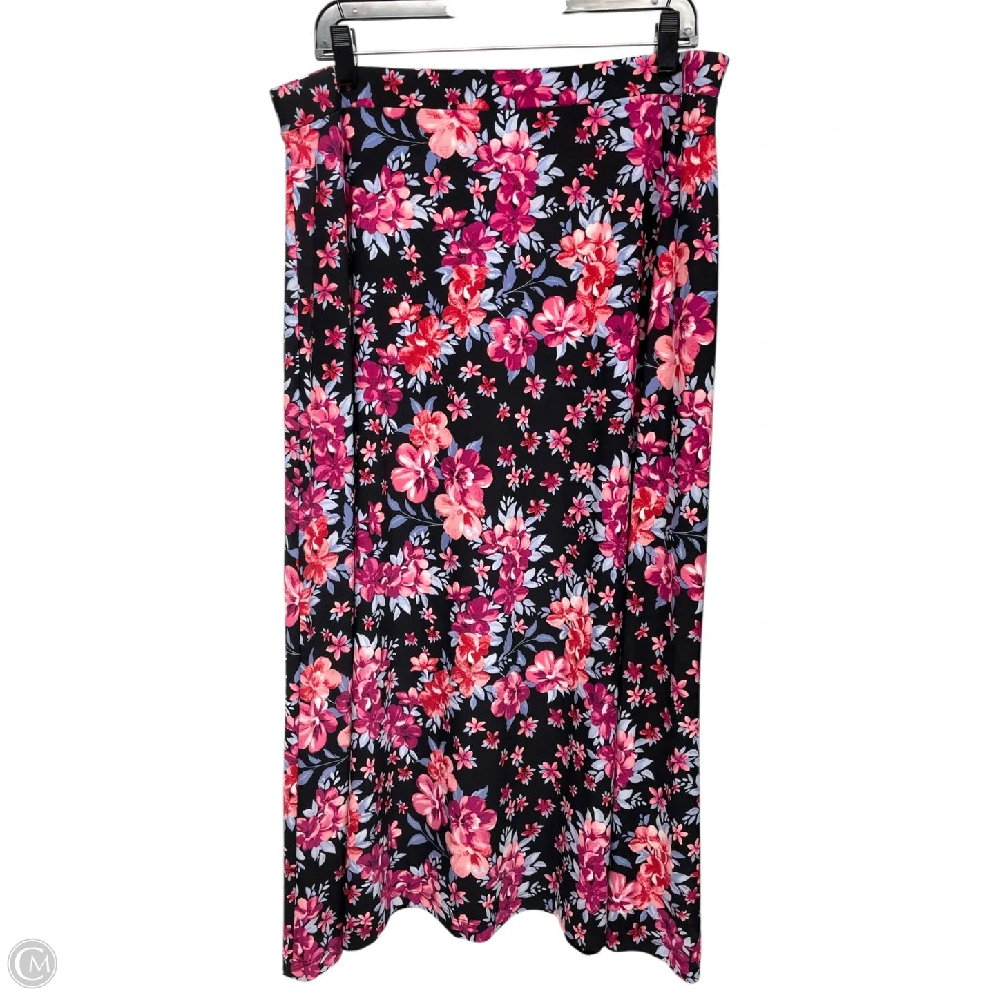 Skirt Midi By Black Label In Floral Print, Size: Xl
