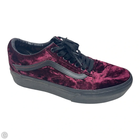 Shoes Sneakers By Vans In Black & Purple, Size: 8.5