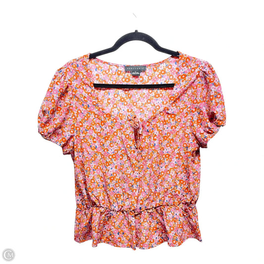 Top Short Sleeve By Sanctuary In Floral Print, Size: L