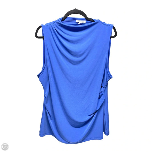 Top Sleeveless By Calvin Klein In Blue, Size: Xl