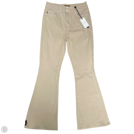 Jeans Flared By Judy Blue In Tan, Size: 10