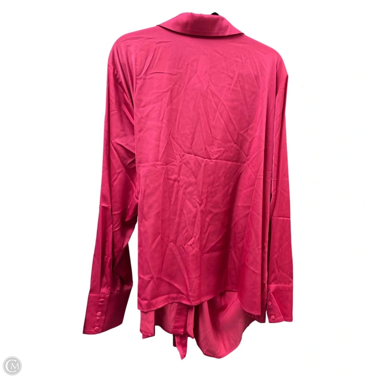 Top Long Sleeve By Eloquii In Pink, Size: 4x
