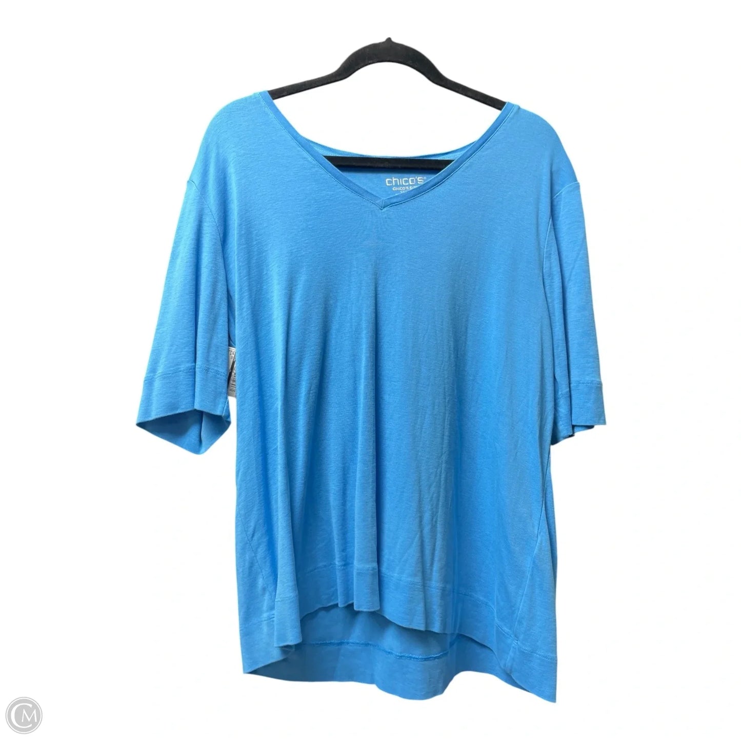 Top Short Sleeve By Chicos In Blue, Size: Xl