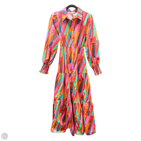 Dress Casual Maxi By Peach Love Cream California In Multi-colored, Size: S