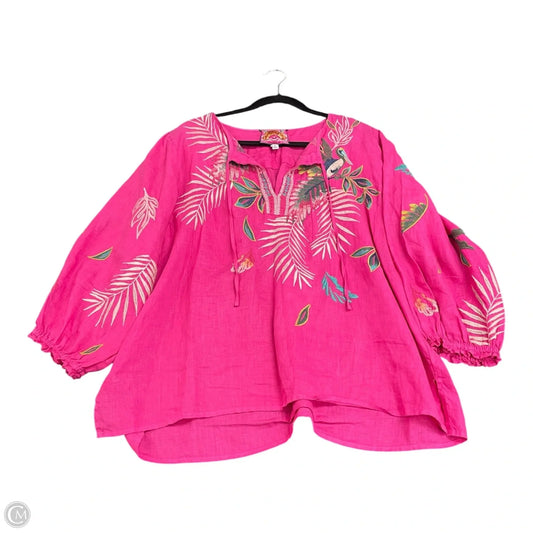 Top Long Sleeve Designer By Johnny Was In Floral Print, Size: Xl
