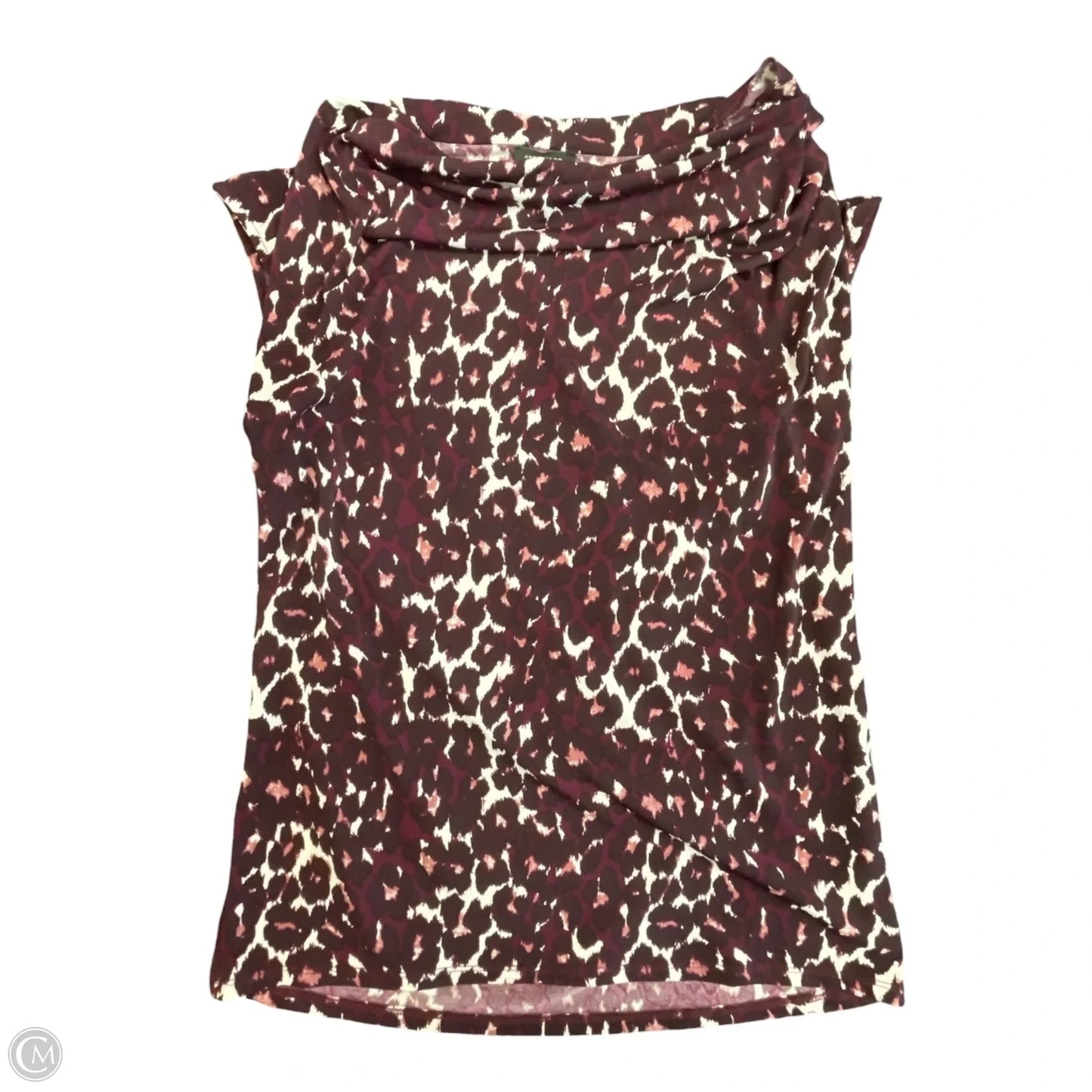 Top Sleeveless By Ann Taylor In Purple & White, Size: M