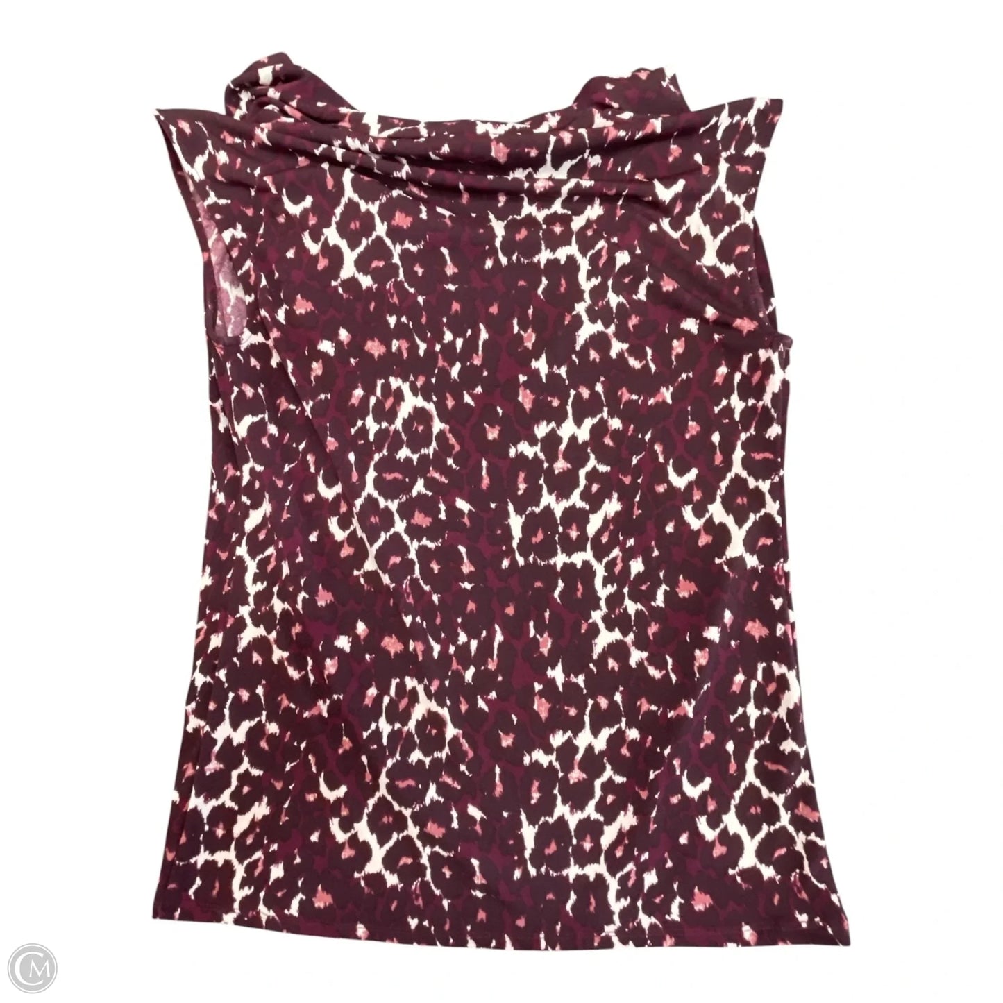 Top Sleeveless By Ann Taylor In Purple & White, Size: M