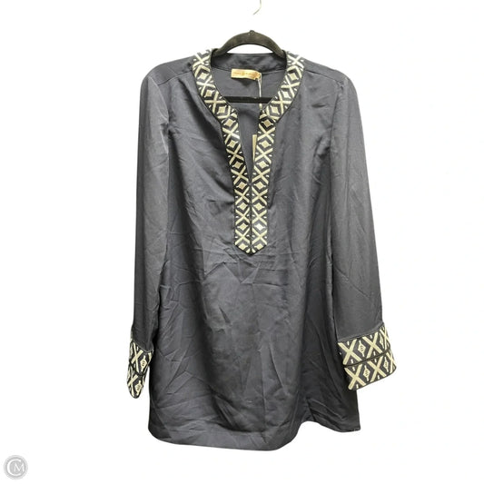Top Long Sleeve Designer By Tory Burch In Blue & White, Size: 16
