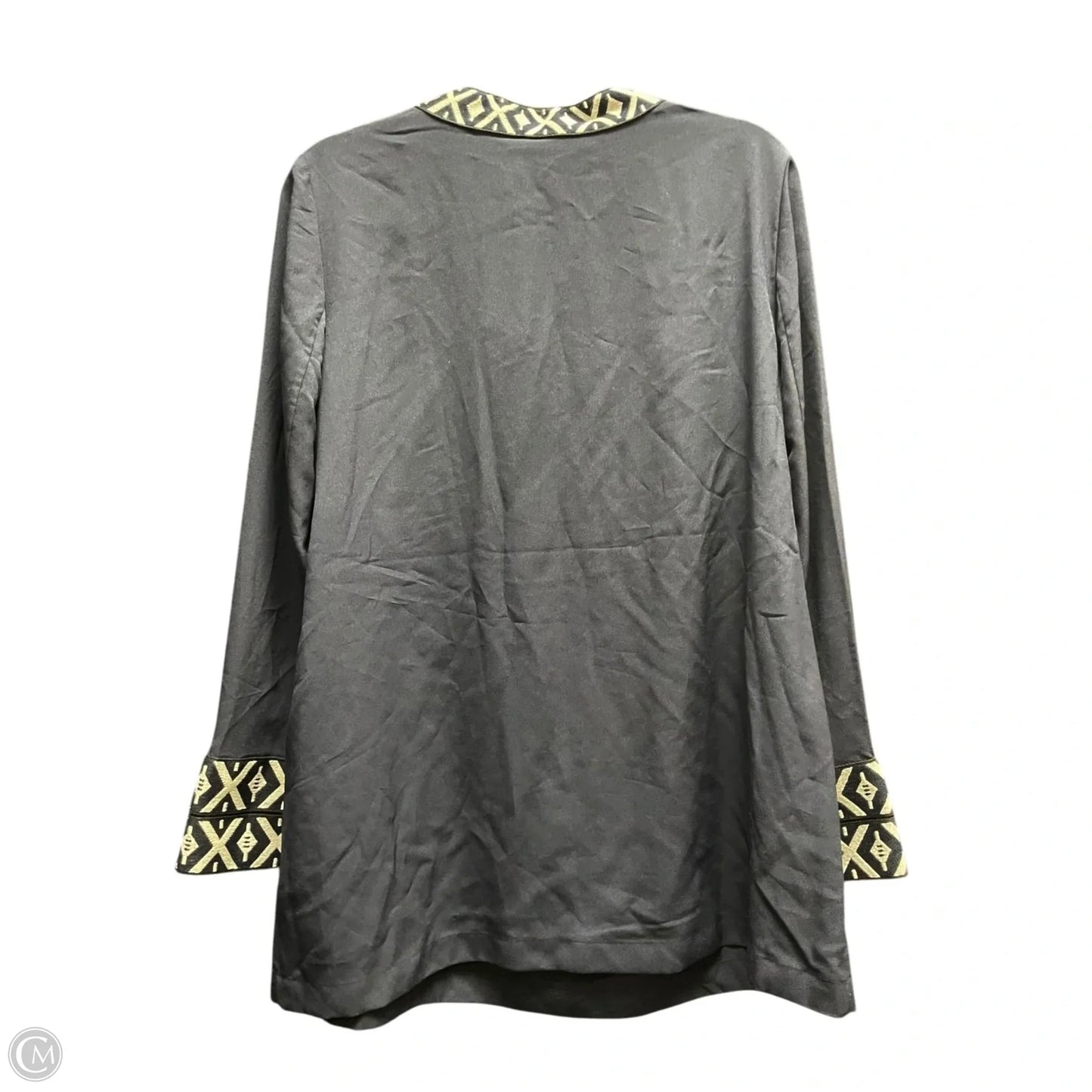 Top Long Sleeve Designer By Tory Burch In Blue & White, Size: 16