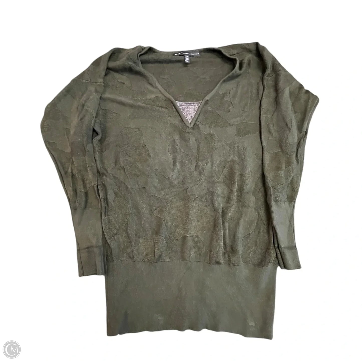 Top Long Sleeve By White House Black Market In Green, Size: M