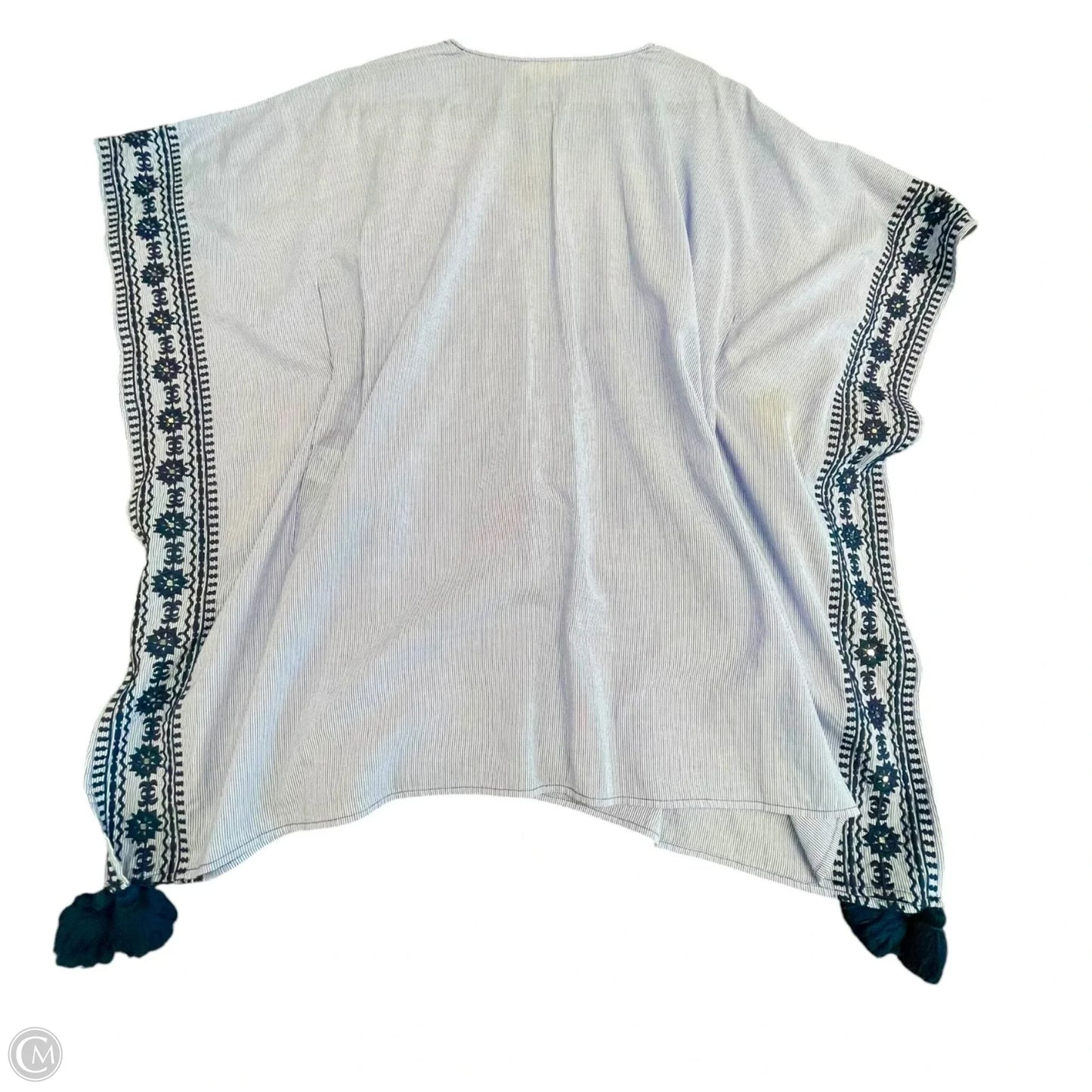 Tunic Designer By Tory Burch In Blue & White, Size: L