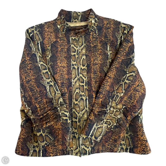 Blazer By Peck And Peck In Snakeskin Print, Size: 16