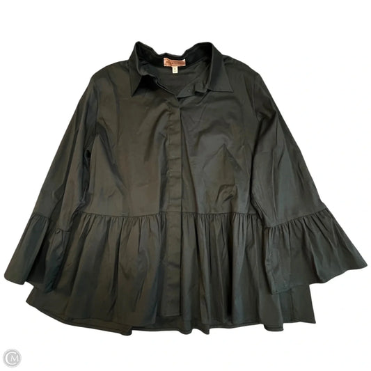Top Long Sleeve By Black Label In Black, Size: Xl