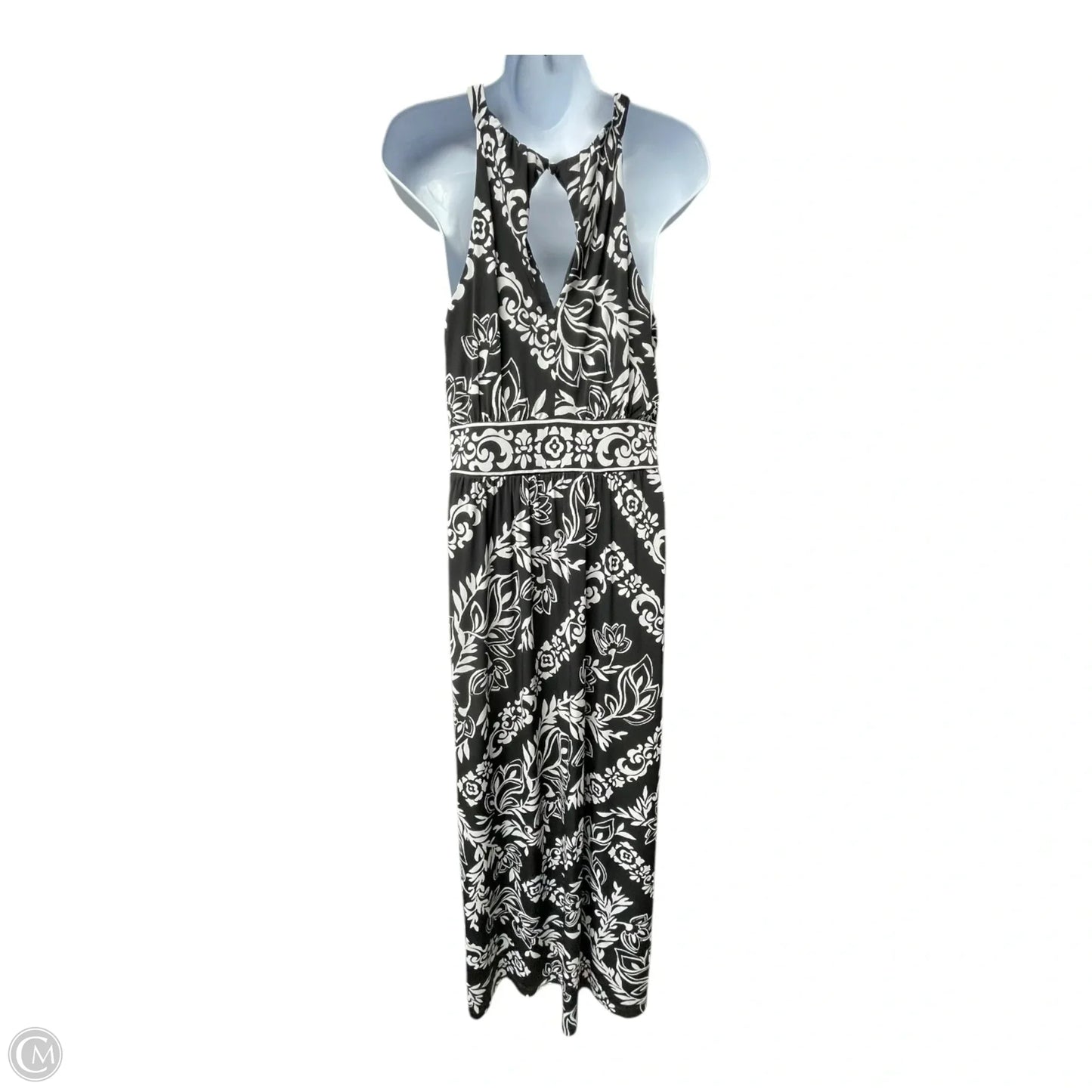 Dress Casual Midi By White House Black Market In Black & White, Size: M