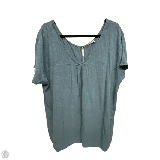 Top Short Sleeve By Kori America In Blue, Size: Xl