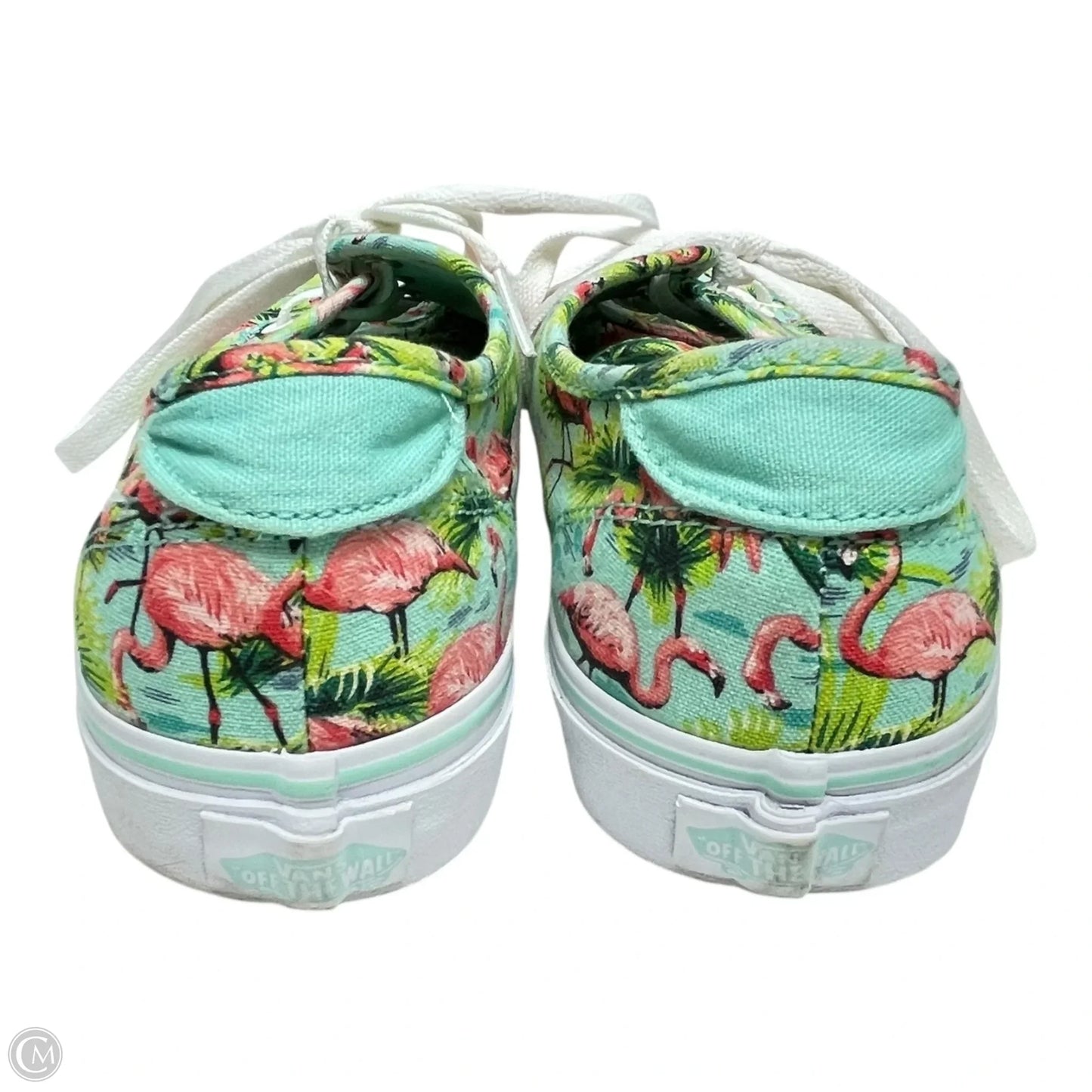 Shoes Sneakers By Vans In Green & Pink, Size: 10