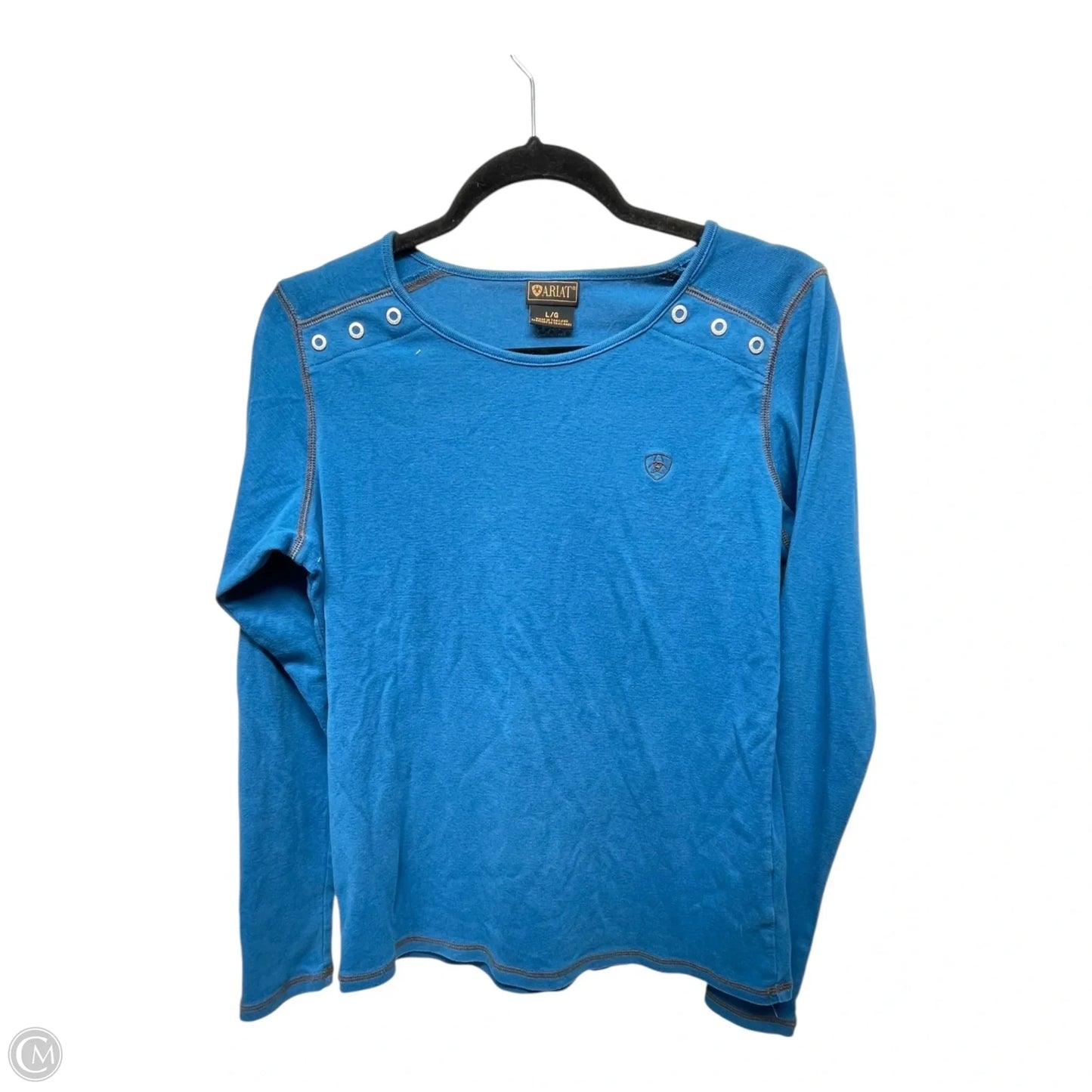 Top Long Sleeve By Ariat In Blue, Size: L