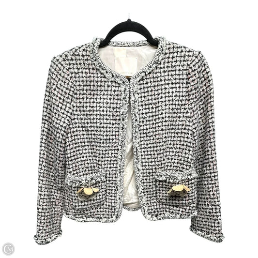Blazer By Rebecca Taylor In Black & Pink, Size: S