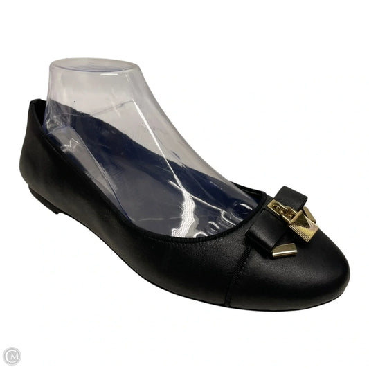 Shoes Flats By Michael By Michael Kors In Black & Gold, Size: 9.5
