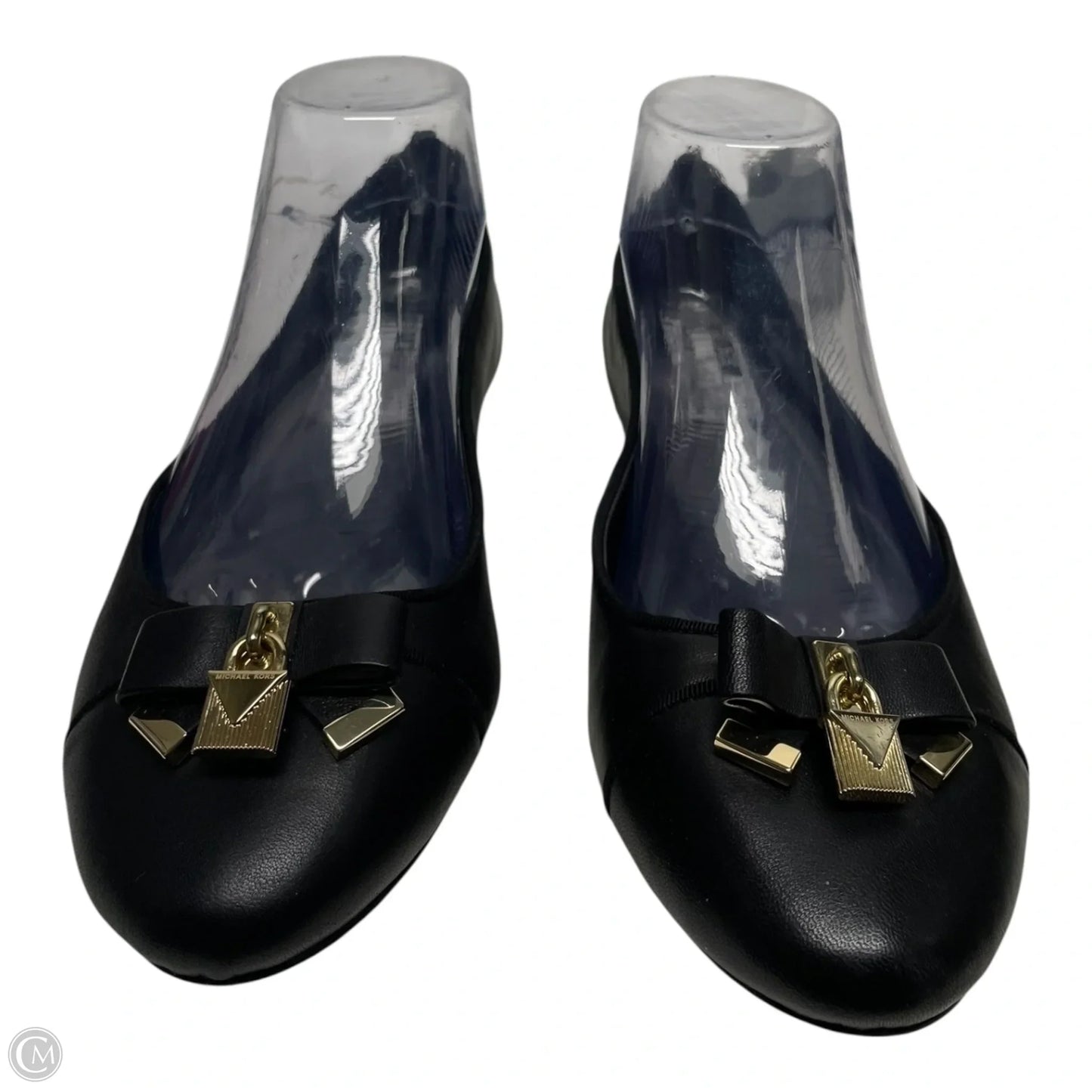 Shoes Flats By Michael By Michael Kors In Black & Gold, Size: 9.5