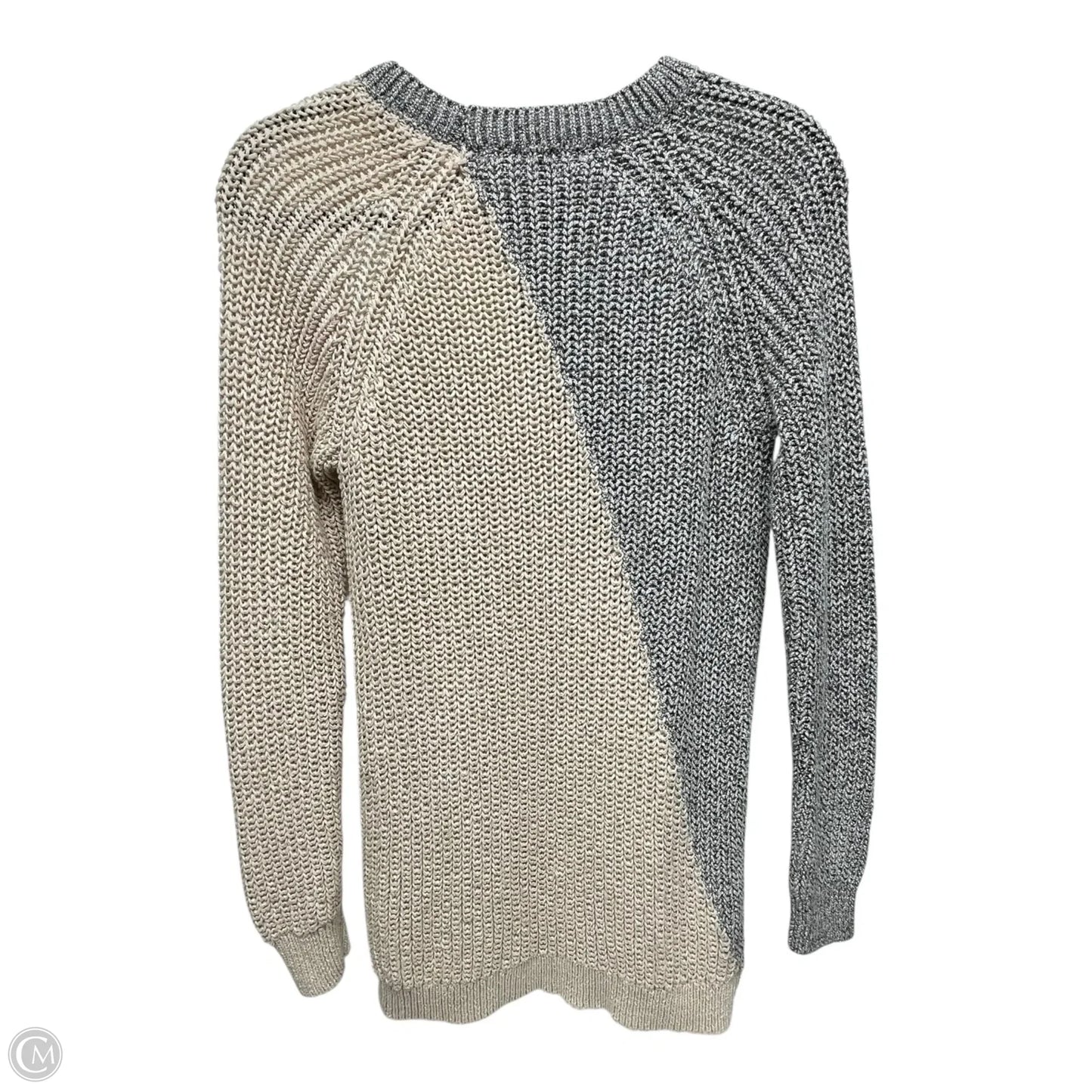 Sweater By Bcbgmaxazria In Grey & Tan, Size: Xs