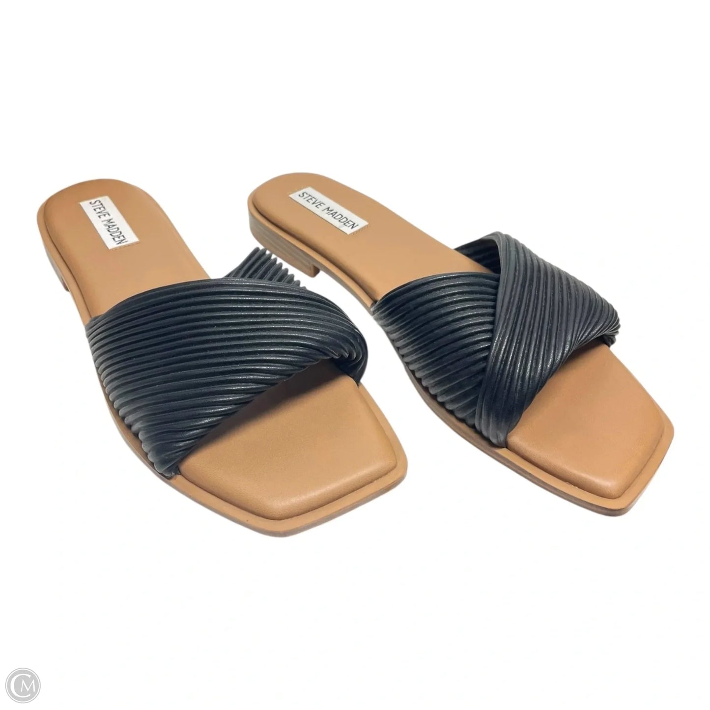 Sandals Flats By Steve Madden In Black & Brown, Size: 8.5